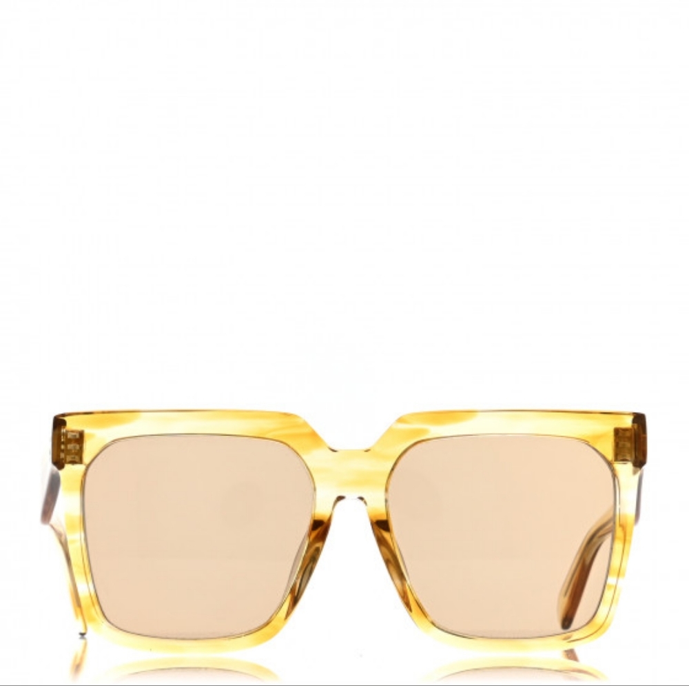 NEW CELINE SQUARE UNISEX YELLOW EYEWEAR CL4055FN 55E  SUNGLASSES CL 4055FL - Picture 2 of 4